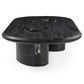 Sable Handmade Coffee Table - Mango Hardwood Top with Marble Inset Detail & Solid Marble Legs