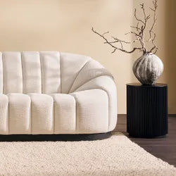 MADELEY 2.5-SEATER CHENILLE SOFA CREAM - MyChocolateWood