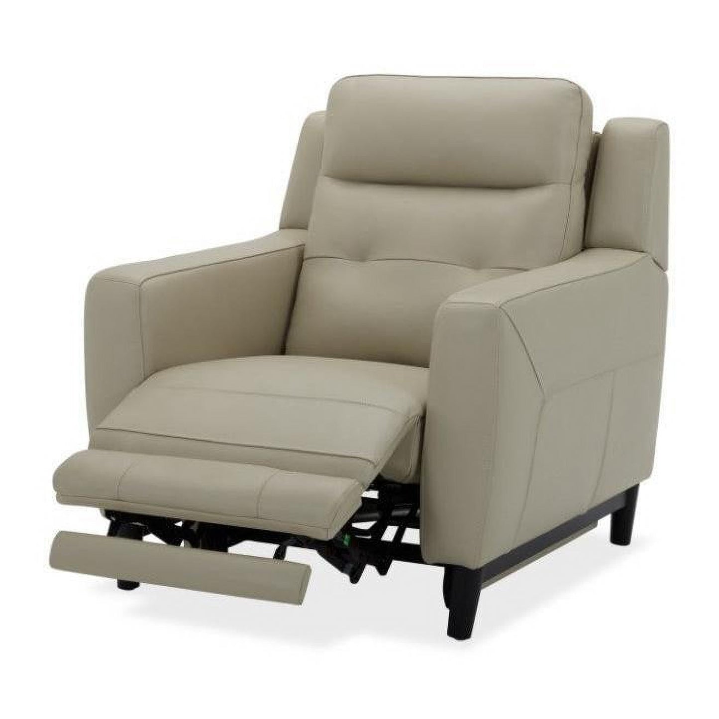 Marvin Leather 1-Seater Electric Recliner Armchair in Beige