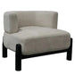 NAPIER FAWN CHENILLE FABRIC OCCASIONAL CHAIR - MyChocolateWood