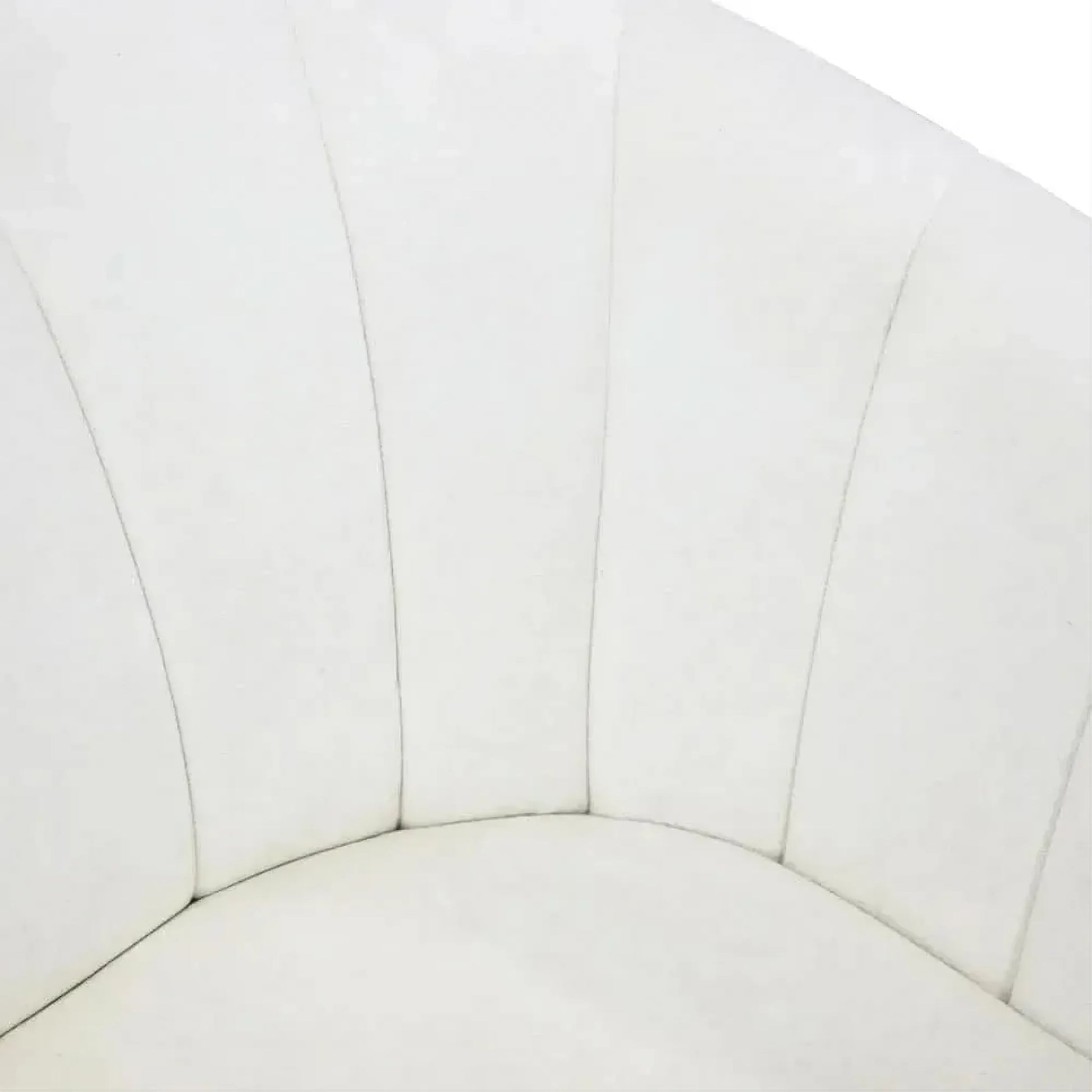 Winthrop Swivel Armchair in Ivory Chenille detail