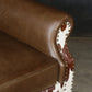 ABE HAND MADE COWHIDE & GENUINE LEATHER ARMCHAIR - MyChocolateWood