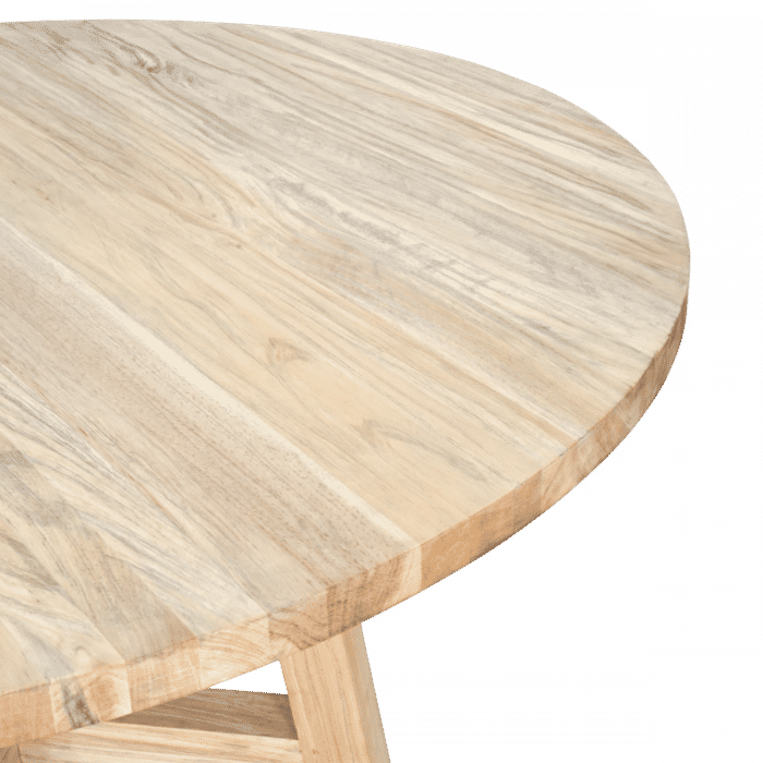 JOELLE PINEWOOD ROUND DINING TABLE DISTRESSED NATURAL 120CM - MyChocolateWood