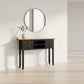 DAGENHAM  RUSTIC RECYCLED ELM HALL TABLE/CONSOLE 4 DRAWERS/2 SHELVES NATURAL/BLACK - MyChocolateWood