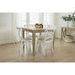 Tara Square Dining Table with white crossback chairs styled