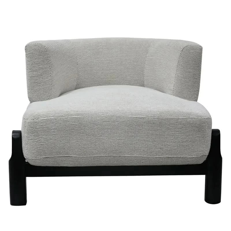 NAPIER FAWN CHENILLE FABRIC OCCASIONAL CHAIR - MyChocolateWood