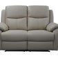 LANCY PREMIUM LEATHER 2 SEATER RECLINER SOFA + 2-SINGLE MANUAL RECLINER  ARMCHAIRS WHEAT - MyChocolateWood