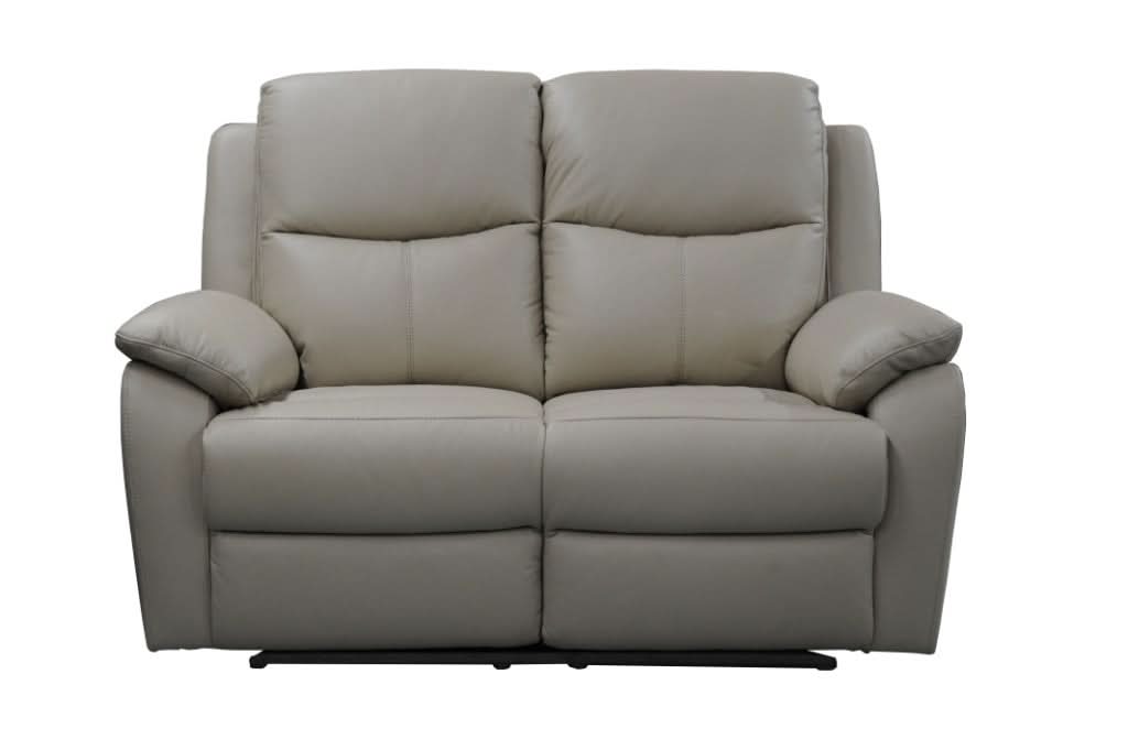 LANCY PREMIUM LEATHER 2 SEATER RECLINER SOFA + 2-SINGLE MANUAL RECLINER  ARMCHAIRS WHEAT - MyChocolateWood