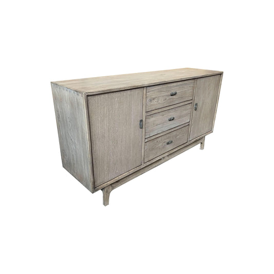 NEVANA RECYCLED ELM TIMBER SIDEBOARD/BUFFET 2 DOORS 3 DRAWERS NATURAL - MyChocolateWood