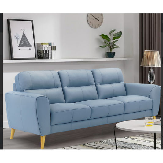 VIGGO 3-SEATER LEATHER SOFA BLUE (Copy) - MyChocolateWood