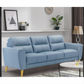 Viggo 3-Seater Leather Sofa in Blue