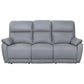 TORELLI GENUINE LEATHER 3-SEATER RECLINER  STONE - MyChocolateWood