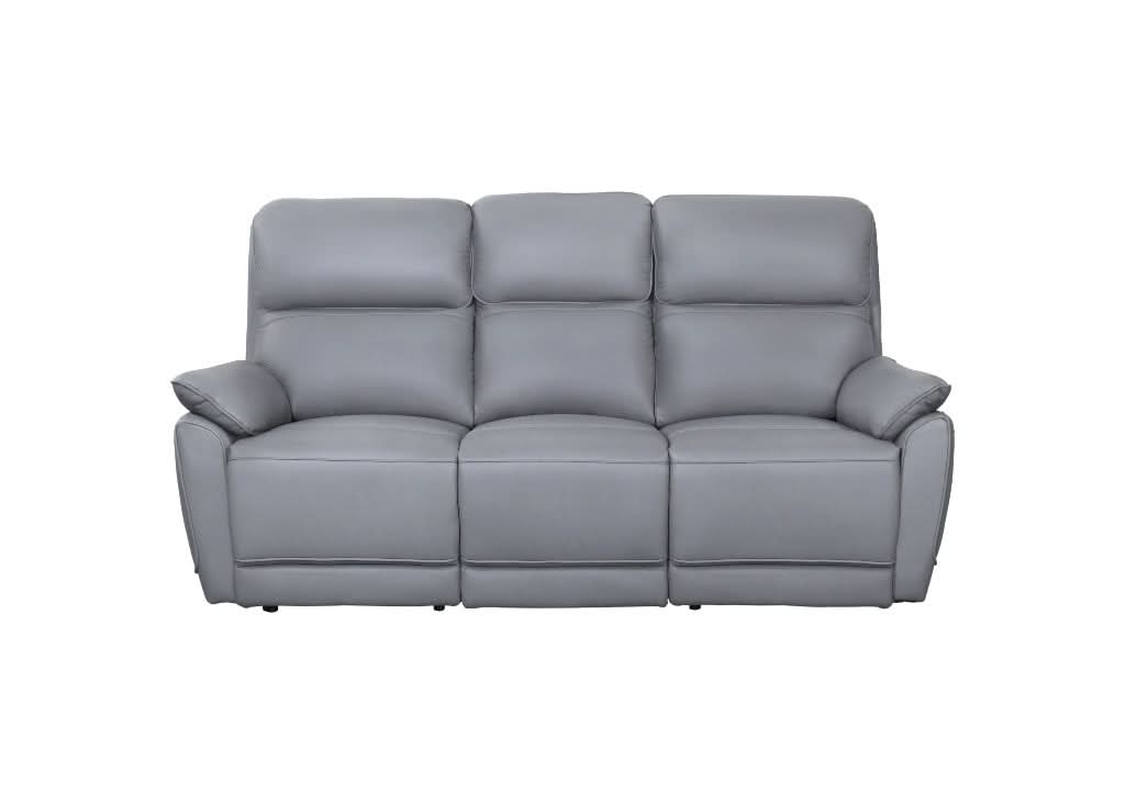 TORELLI GENUINE LEATHER 3-SEATER RECLINER  STONE - MyChocolateWood