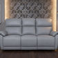TORELLI GENUINE LEATHER 3-SEATER RECLINER  STONE - MyChocolateWood