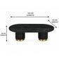 Raven Handmade Solid Mango Column Coffee Table with Gold Accents