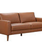 THORNA 3-SEATER REAL LEATHER SOFA COGNAC