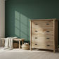 FITAN SOLID OAK 5-DRAWER CHEST OF DRAWERS - MyChocolateWood