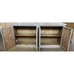 REINA GREYWASHED RECYCLED TIMBER/HERITAGE METAL 4-DOOR BUFFET/SIDEBOARD - MyChocolateWood