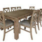 Devonshire Acacia Timber 9-piece dining set with 210cm table and 8 brushed khaki Devonshire dining chairs by MyChocolateWood