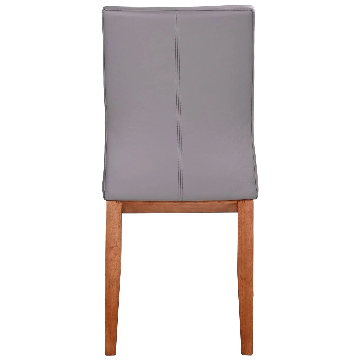 OAKLEY LEATHER DINING CHAIR MID-GRAY/BLACKWOOD - MyChocolateWood