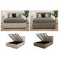 ZADIA GAS LIFT STORAGE QUEEN SIZE BED SMOKE - MyChocolateWood