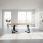 ARNIK ACACIA WOOD RECTANGULAR COFFEE TABLE  OCCASIONAL TABLE NATURAL /BLACK - MyChocolateWood