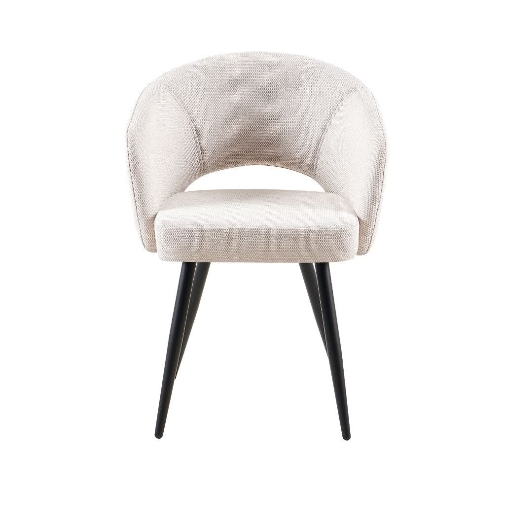 AIMAR FABRIC DINING CHAIR BEIGE COLOUR - MyChocolateWood
