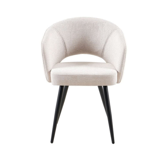 AIMAR FABRIC DINING CHAIR BEIGE COLOUR - MyChocolateWood