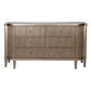 DIANNA MARBLE ART DECO 6 DRAWER CHEST OF DRAWERS ACCENT CHEST ANTIQUE GOLD - MyChocolateWood