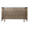 DIANNA MARBLE ART DECO 6 DRAWER CHEST OF DRAWERS ACCENT CHEST ANTIQUE GOLD