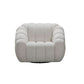 BRIELLE FABRIC ARMCHAIR 1 SINGLE SOFA WITH 360 DEGREE SWIVEL BEIGE - MyChocolateWood