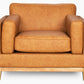 MARQUIS OSLO LEATHER ARMCHAIR 1 SEATER TAN - MyChocolateWood
