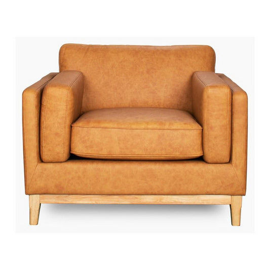 MARQUIS OSLO LEATHER ARMCHAIR 1 SEATER TAN