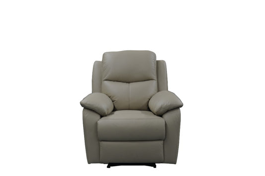 LANCY PREMIUM LEATHER SINGLE SEATER RECLINER ARMCHAIR WHEAT - MyChocolateWood