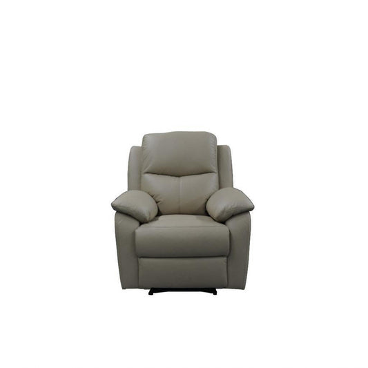 LANCY PREMIUM LEATHER SINGLE SEATER RECLINER ARMCHAIR WHEAT - MyChocolateWood