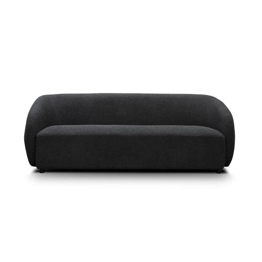 SUKI BOUCLE 3-SEATER SOFA CHARCOAL - MyChocolateWood