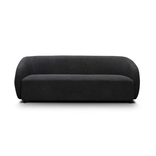 SUKI BOUCLE 3-SEATER SOFA CHARCOAL - MyChocolateWood