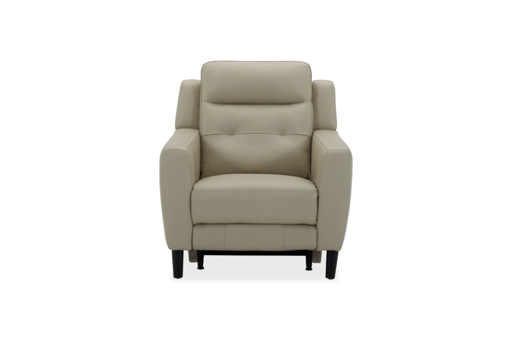 MARVIN FABRIC 1-SEATER LEATHER ELECTRIC RECLINER ARMCHAIR BEIGE