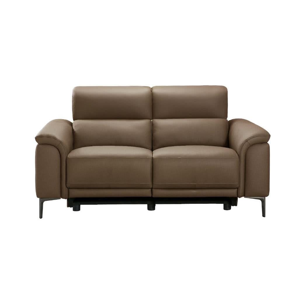 Tarquin Brown Leather 2-Seater Electric Recliner Sofa angle