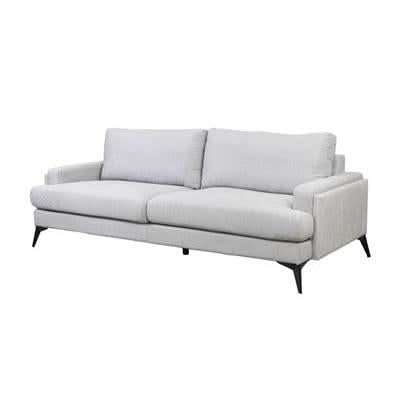 KIRTON FABRIC 3-SEATER SOFA LIGHT GREY - MyChocolateWood