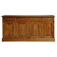 Tasmania Solid Mahogany 4 Door 4 Drawer Buffet / Sideboard in Light Pecan - Chocolate Wood