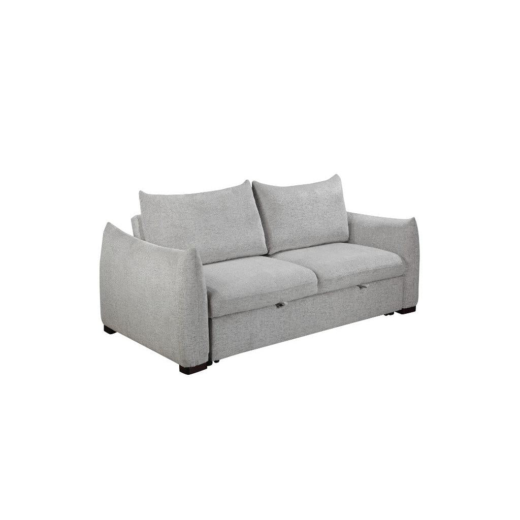 OAKLI FABRIC PULLOUT 3-SEATER SOFA BED GREY - MyChocolateWood