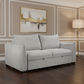 OAKLI FABRIC PULLOUT 3-SEATER SOFA BED GREY - MyChocolateWood