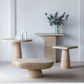 BARDOT OVAL CEMENT COFFEE TABLE NATURAL - MyChocolateWood