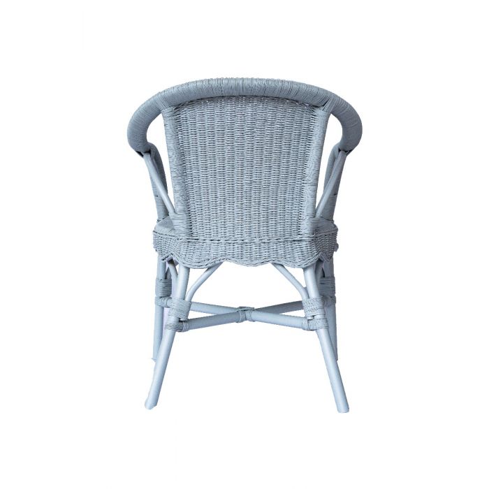 WENGLOR OCEAN BLUE RATTAN ARMCHAIR ACCENT CHAIR/ LOUNGE CHAIR - MyChocolateWood