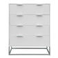 Snowdon Acacia 4-Drawer Tallboy in White