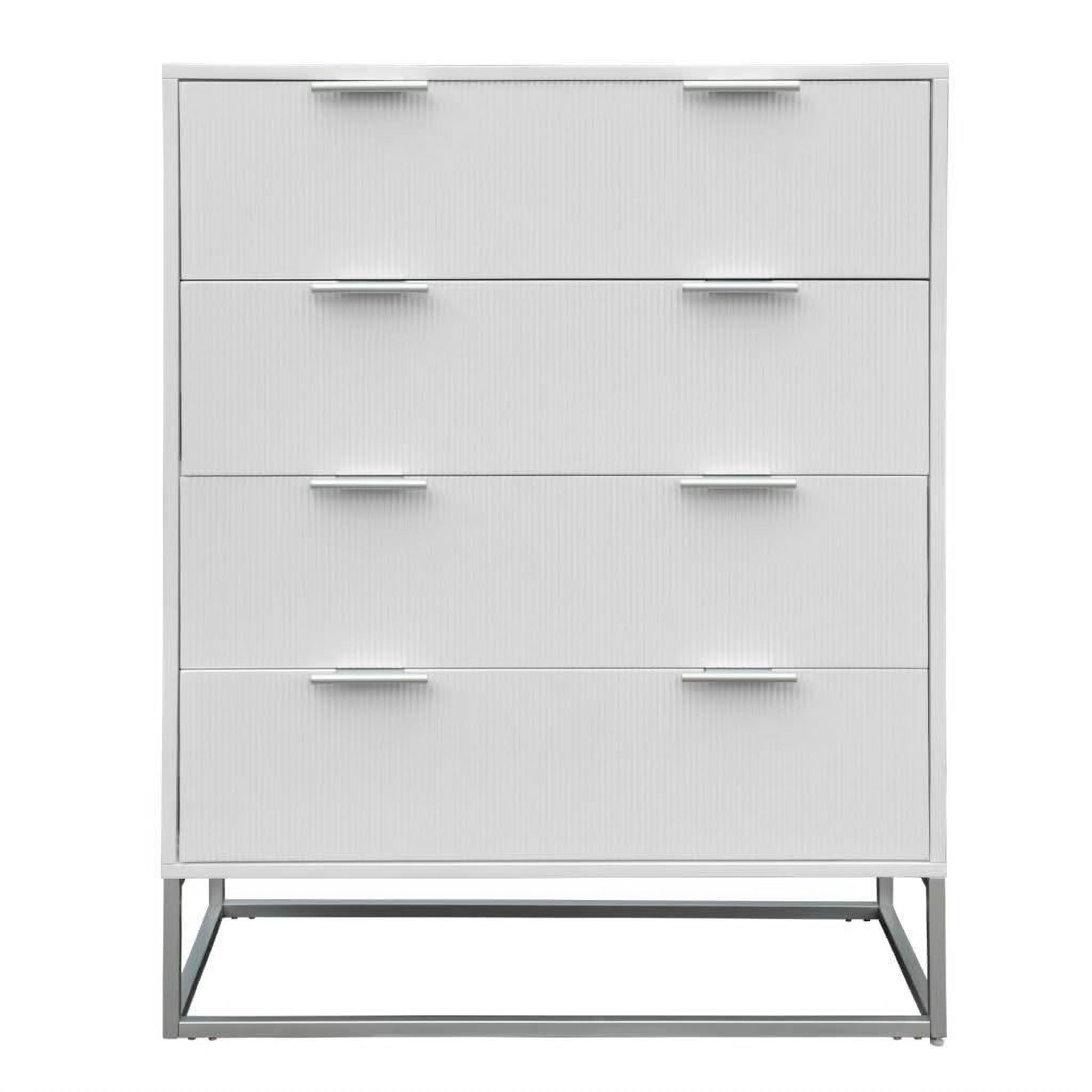 Snowdon Acacia 4-Drawer Tallboy in White