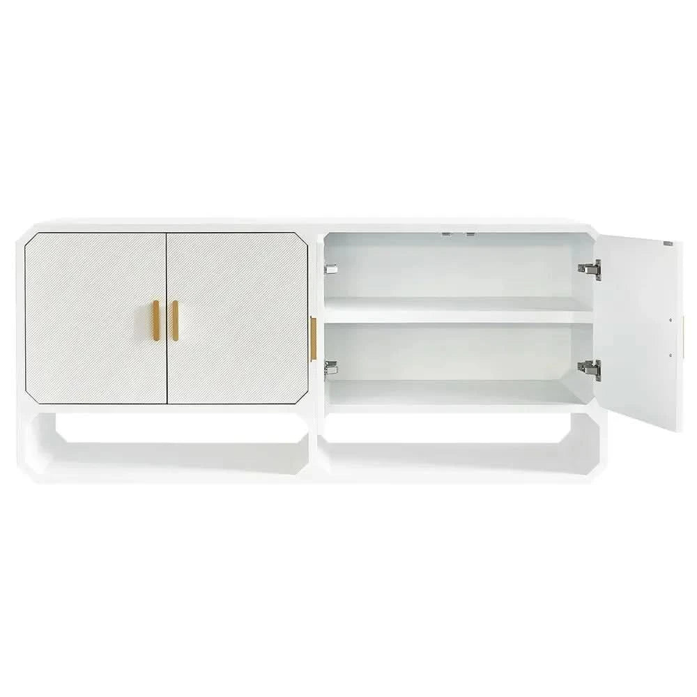 DELGARDO 4-DOOR BUFFET/SIDEBOARD WHITE - MyChocolateWood