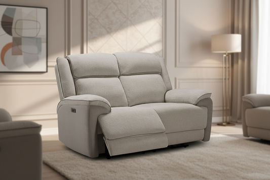 COLVOS 2-SEATER ELECTRIC RECLINER SOFA OYSTER COLOUR - MyChocolateWood