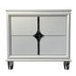 FLORIS SOLID RUBBERWOOD BEDSIDE TABLE 2 DRAWERS IN GOLD - MyChocolateWood